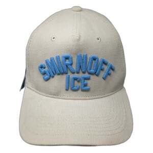 (code)word Smirnoff Ice 5 Panel Hat Beige Corduroy Snapback Embroidery W/Tags